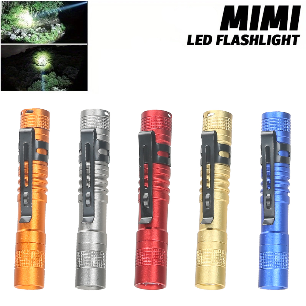 Outdoor Lighting Fixtures - Tragbare Mini-LED-Stiftleuchte mit Clip, ultrahell, hohe