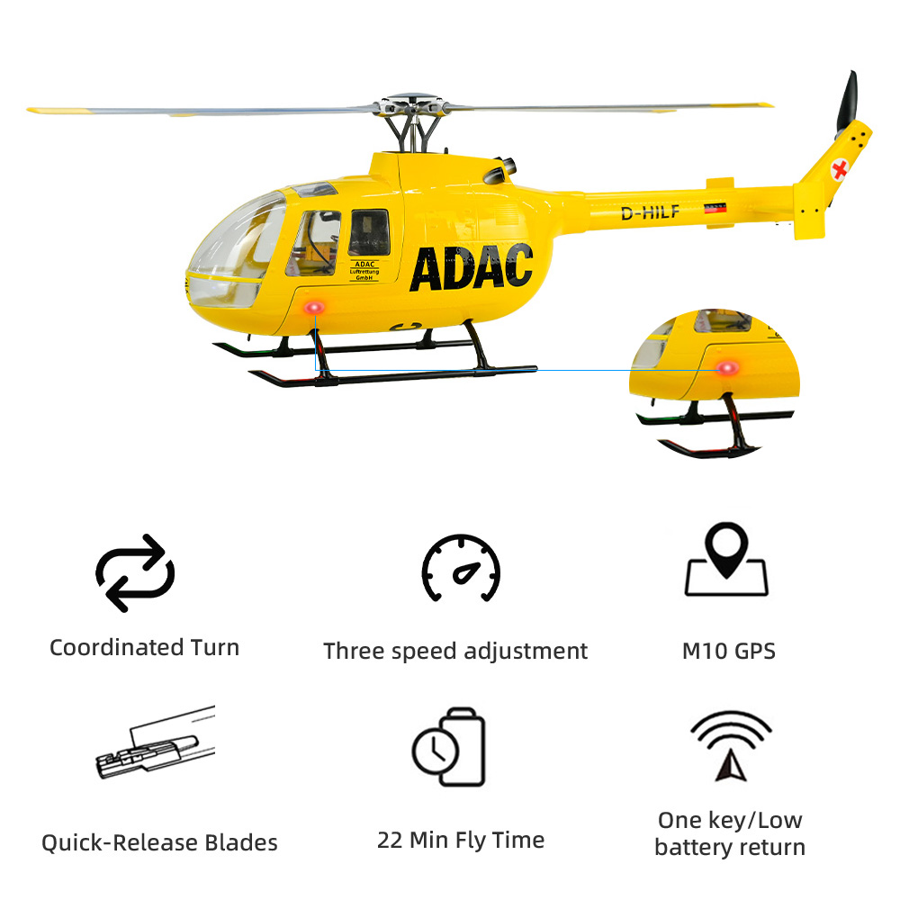 Outdoor Lighting Uk - FLY WING BO105 Maßstabsgetreuer Hubschrauber mit