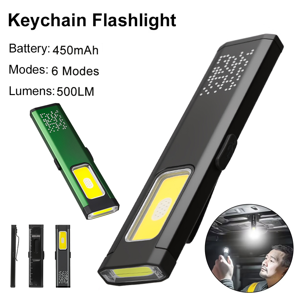 Outdoor Lighting Fixtures - Tragbare wiederaufladbare Mini-LED-Taschenlampe, wasserdichte Outdoor-Arbeitstaschenlampe mit