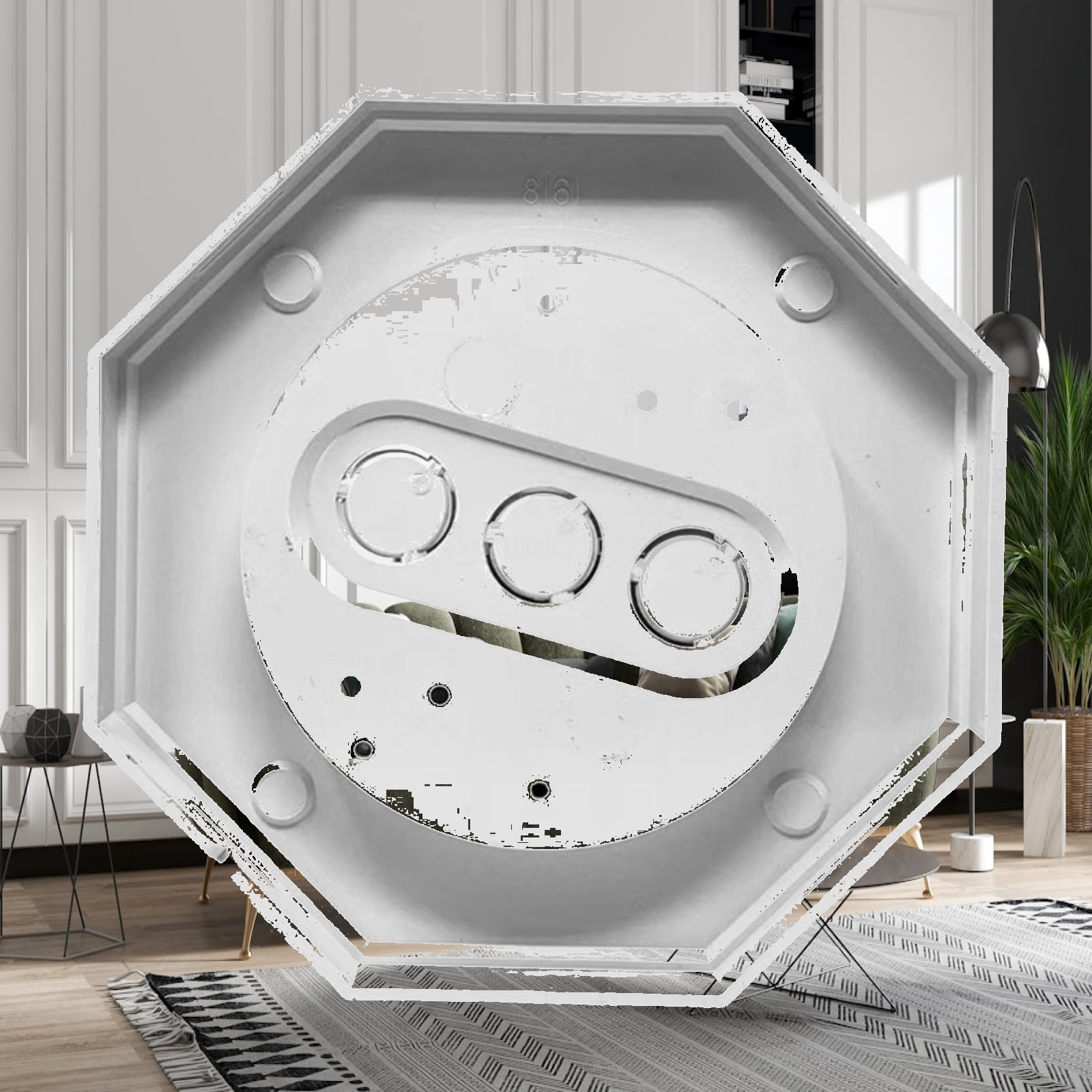 Outdoor Lighting Install - Sechseckiger Montageblock aus PP-Material für Außenbeleuchtung,
