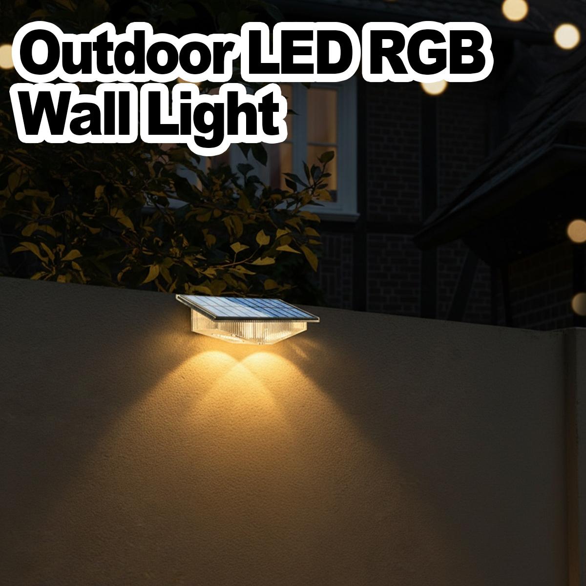 Outdoor Yard Lighting Fixtures - 4 Stück Solar-Zaunleuchten LED Wasserdichte Außenwandlampe