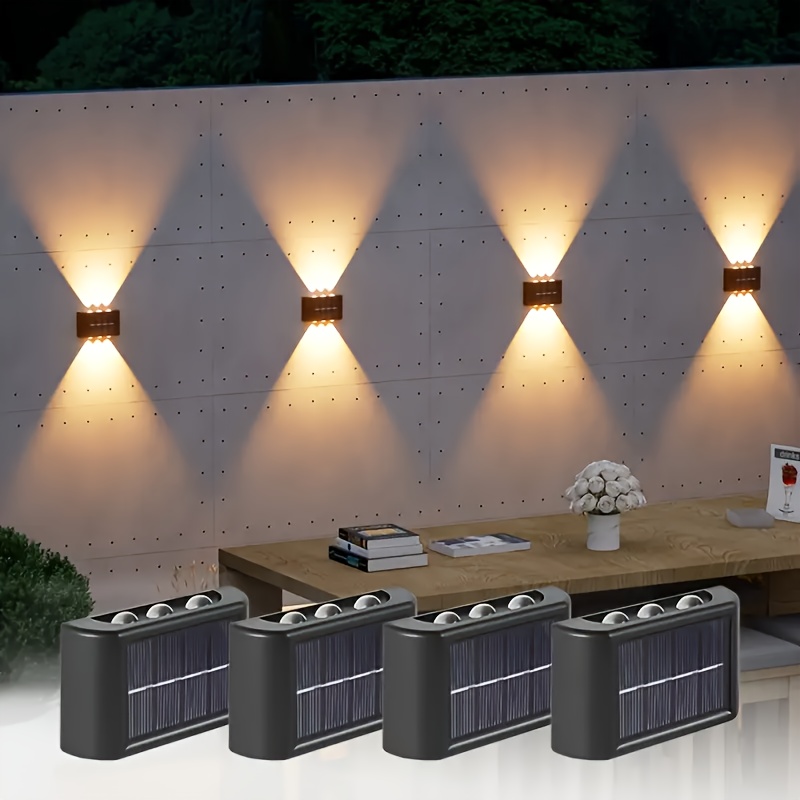 Outdoor Lighting Waterproof - LED Solarleuchte für Außen, Wasserdichte Solar-Wandlampe