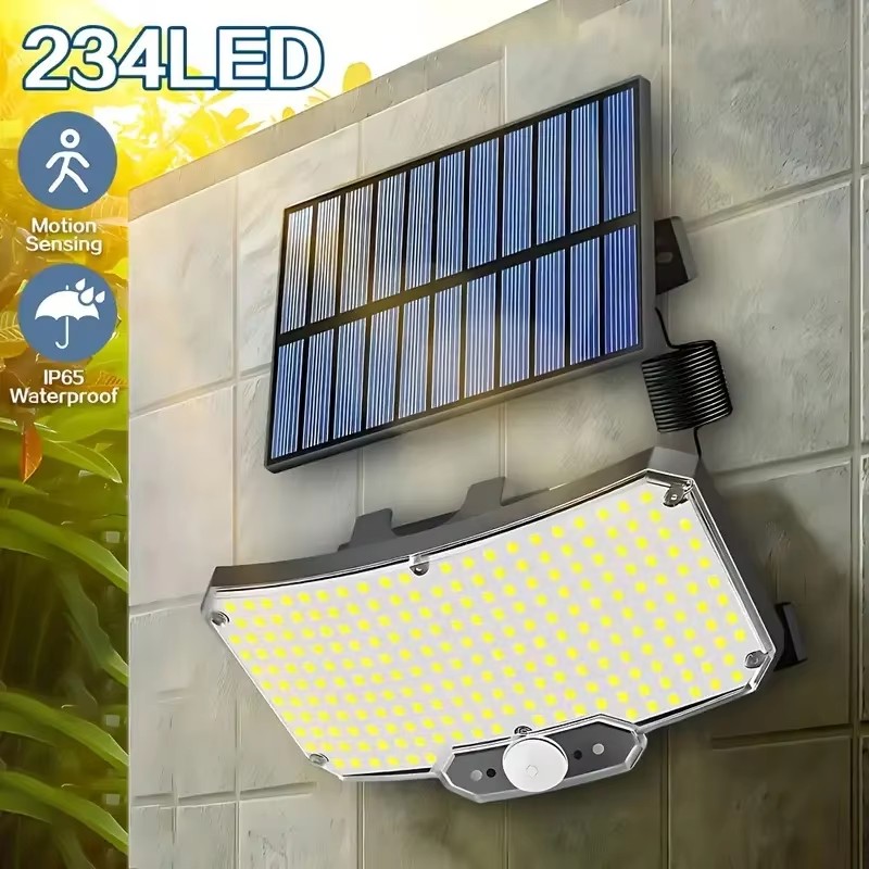 Outdoor Lighting Waterproof - 234 LED Solar-Außenleuchten mit Bewegungssensor, superhell,