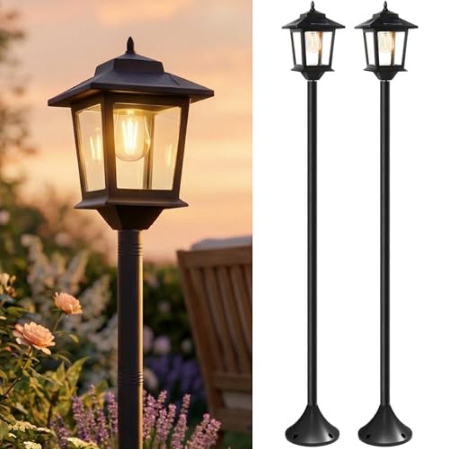 Outdoor Lighting Waterproof - Solar-Pfostenleuchten für den Außenbereich, 2er-Pack 63