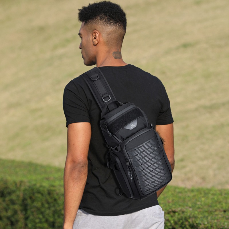 Outdoor Lighting Waterproof - Outdoor-Umhängetasche für Herren, wasserdicht, Sport-Brusttasche, große