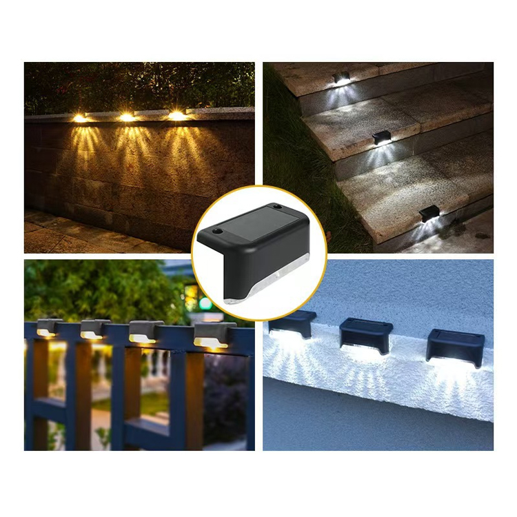 Deck Step Light - Wasserdichte solarbetriebene Zaunleuchte LED-Garten-Treppenbeleuchtung Landschaftsbeleuchtung für
