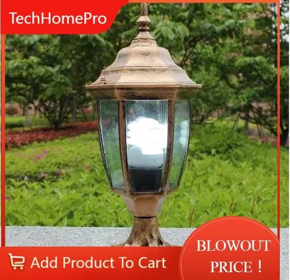 Outdoor Lighting Bronze - TechHP Antike Messing-Landschaftsleuchte, Vintage Klassische IP65