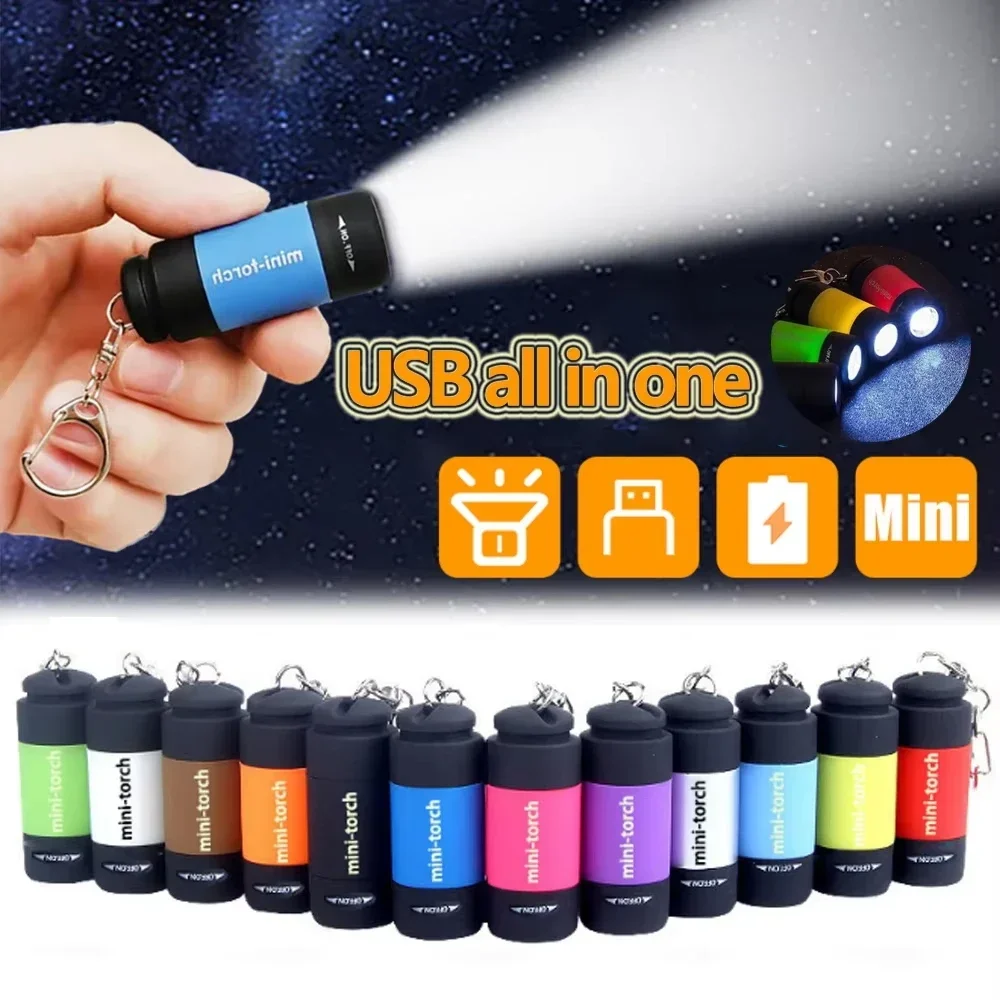 Outdoor Lighting Ideas For Party - USB-Lade-LED-Taschenlampe, multifunktionale Taschenlampe mit starkem Licht,