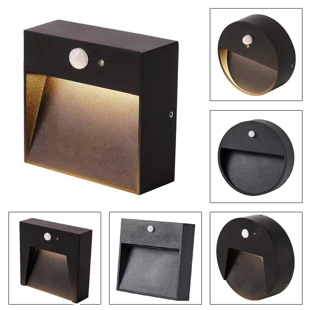 Outdoor Yard Lighting Fixtures - SANDIY Außentreppenleuchte, Bewegungsmelder, Außenwandleuchte, 12 V,