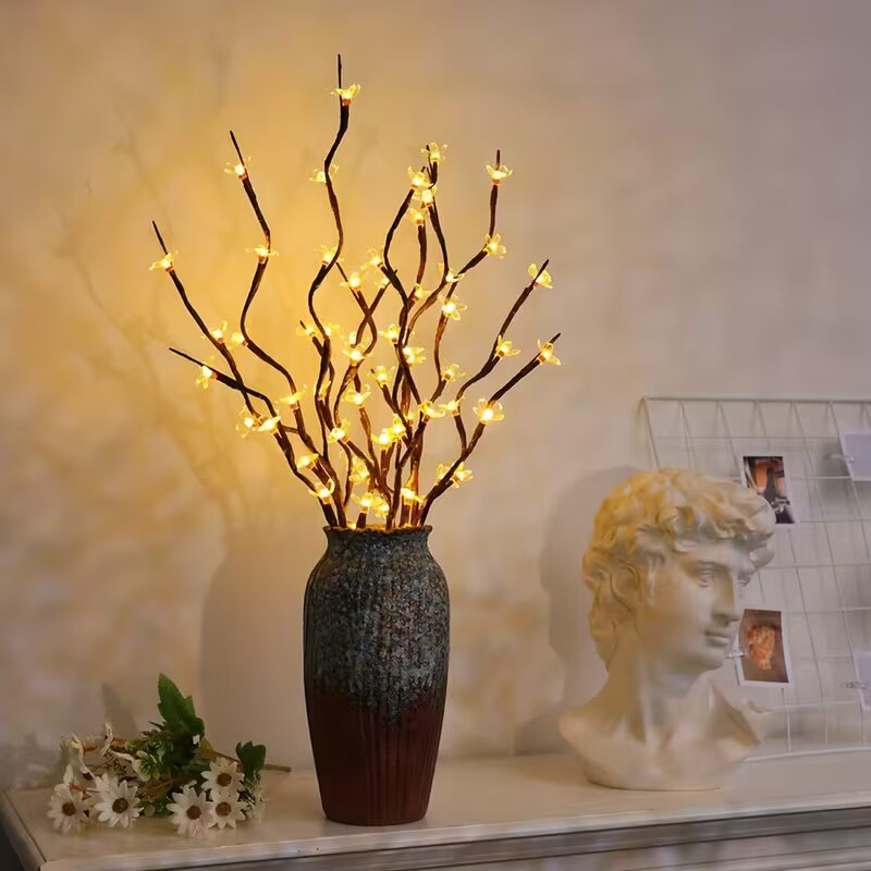 Outdoor Lighting And Decor - 1/2 Stück 20LED Kirschblütenbaum-Zweiglichter für Innen-