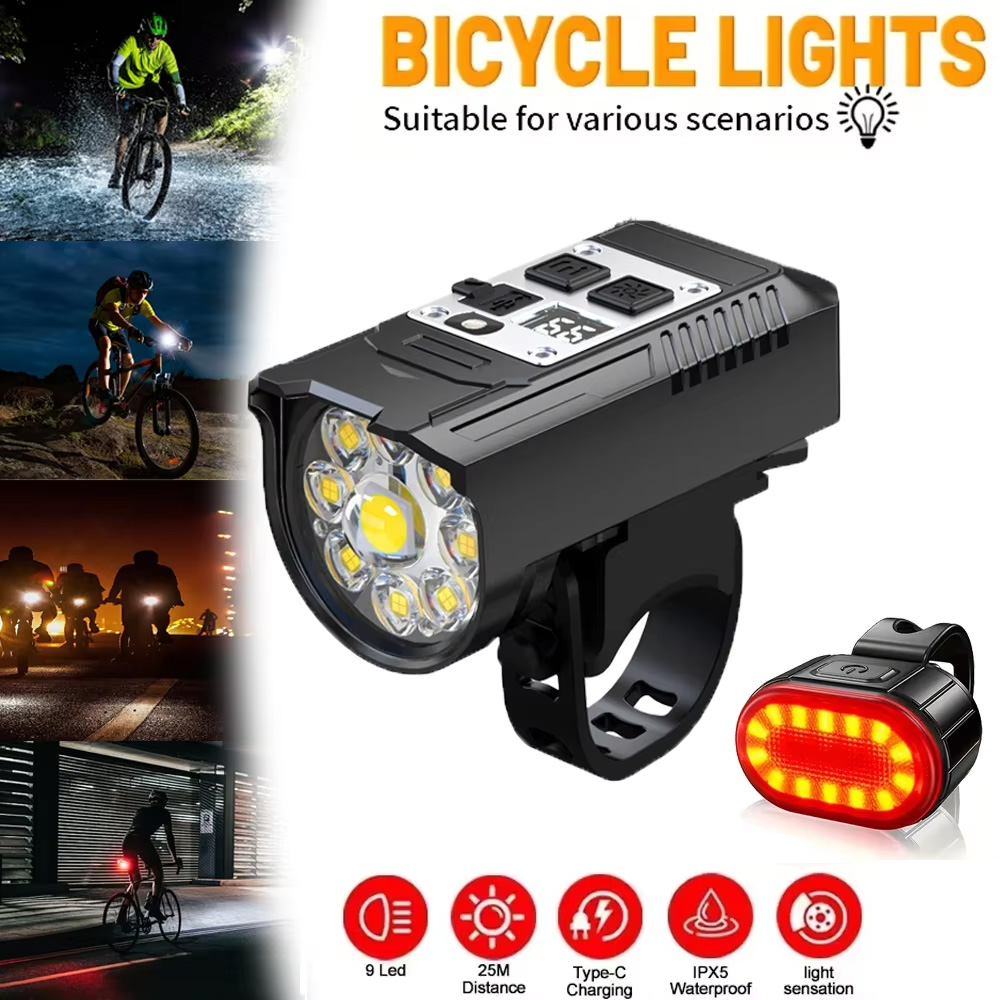 Outdoor Lighting Ideas For Party - 9 LED Fahrrad-Frontlicht USB-Aufladbar Fahrradlampe Superhell