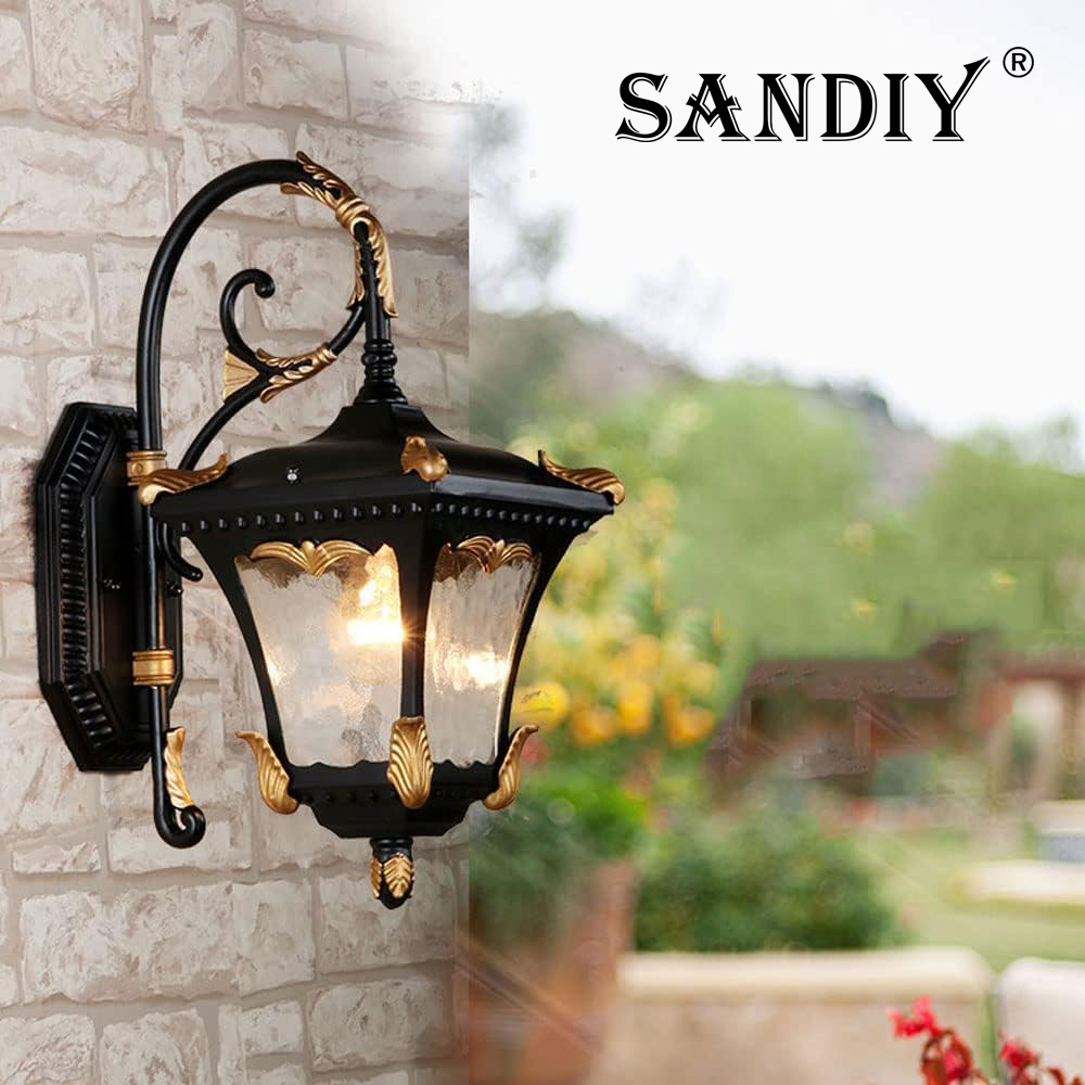 Outdoor Yard Lighting Fixtures - SANDIY Außenwandleuchte im Retro-Stil, Verandalampe, Wandleuchte