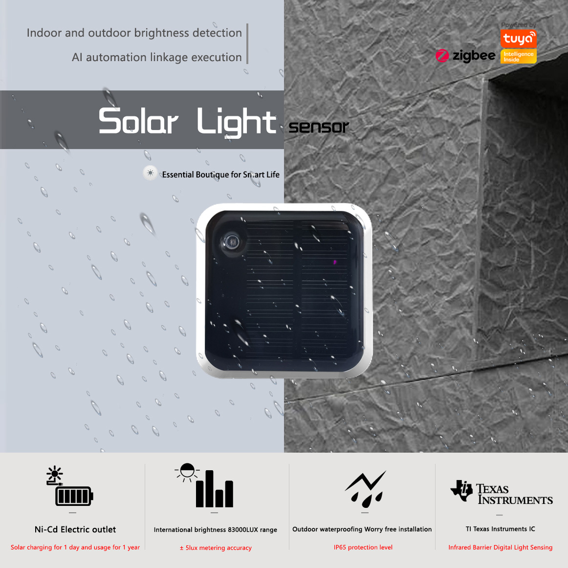 Outdoor Lighting Install - Tuya Zigbee Solar Licht Sensor Wasserdicht