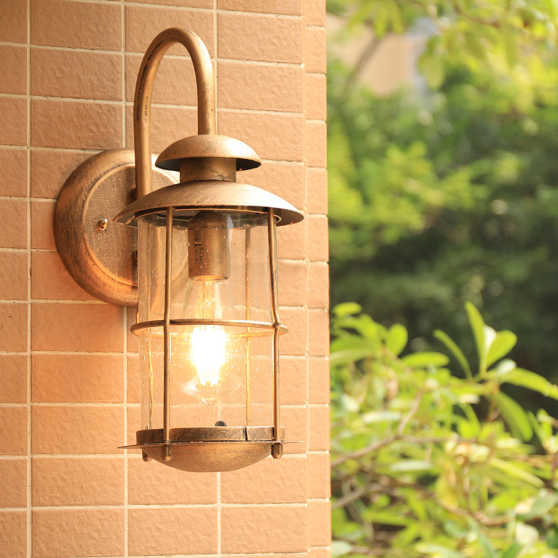 Outdoor Yard Lighting Fixtures - Vintage Wandleuchte E27 Glühbirne Wandlampe Schwarz