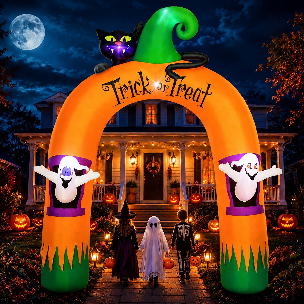 Outdoor Lighting Halloween - Halloween-Aufblasbarer Torbogen 10 Fuß mit 7