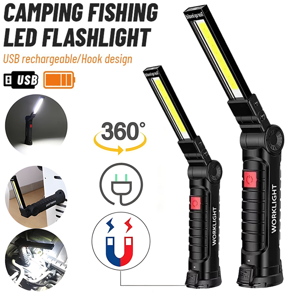 Outdoor Lighting Fixtures - LED COB Taschenlampe USB wiederaufladbare Taschenlampe