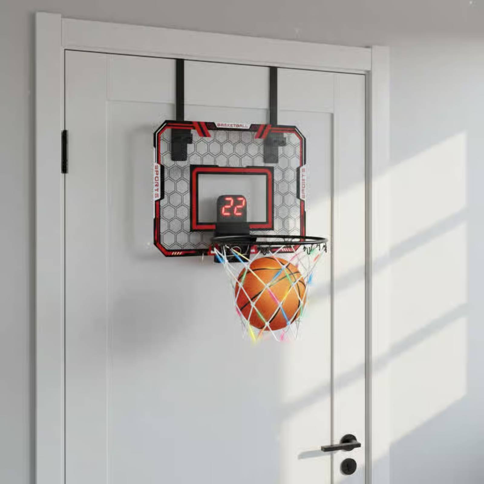 Outdoor Lighting Install - Mini-Sportreifenkorb mit Anzeigetafel für drinnen und