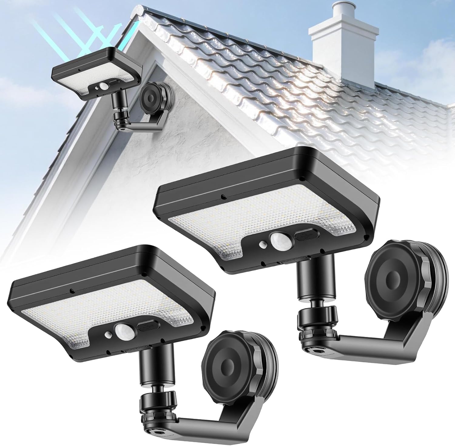 Outdoor Lighting Install - Magnetische Solarleuchten für Außen mit Bewegungssensor,