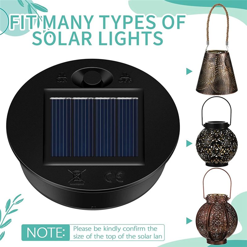 Outdoor Lighting Solar Panel - BaoBao – 12er-Pack Ersatz-Solarlichtteile, Solarlicht-Ersatzoberteile, wasserdichtes