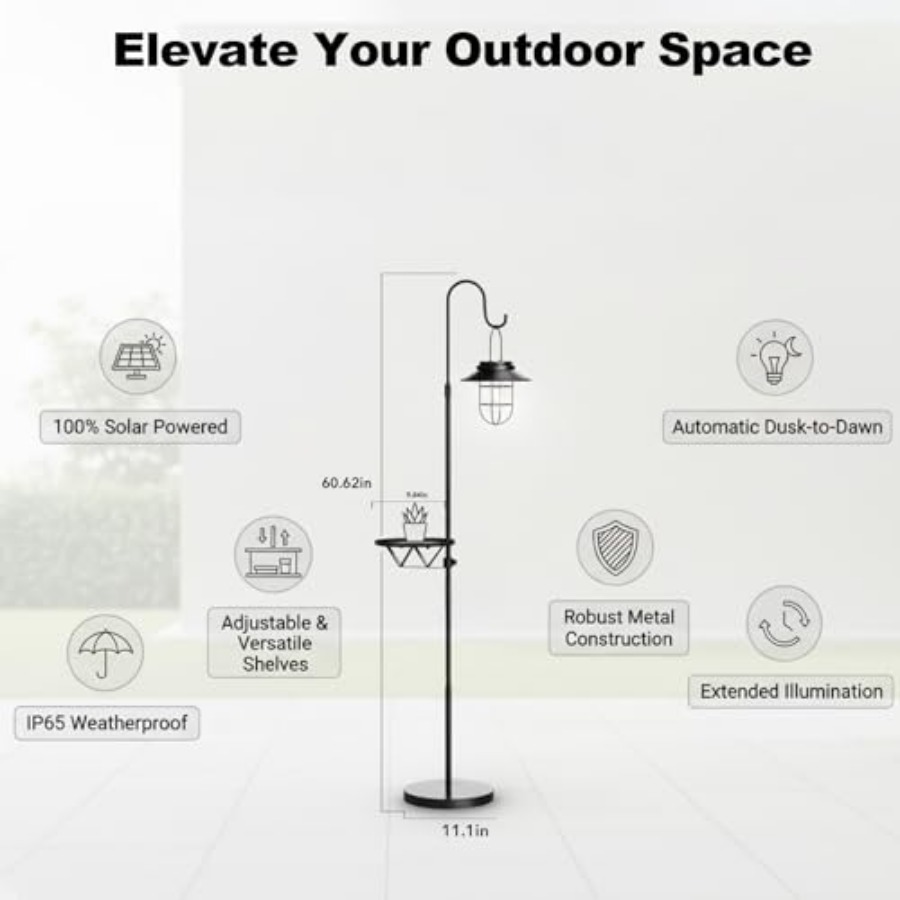 Solar-Stehlampe mit Tisch, 60  – Outdoor Lighting Waterproof Bewertung und Preis