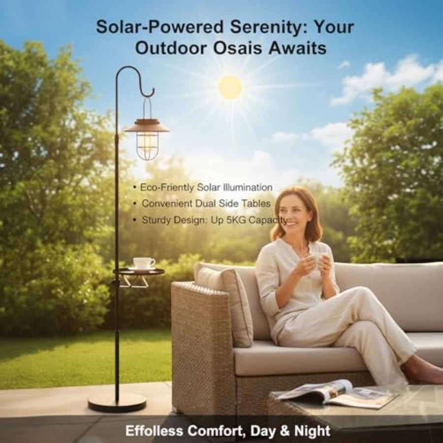 Solar-Stehlampe mit Tisch, 60  – Outdoor Lighting Waterproof Bewertung und Preis