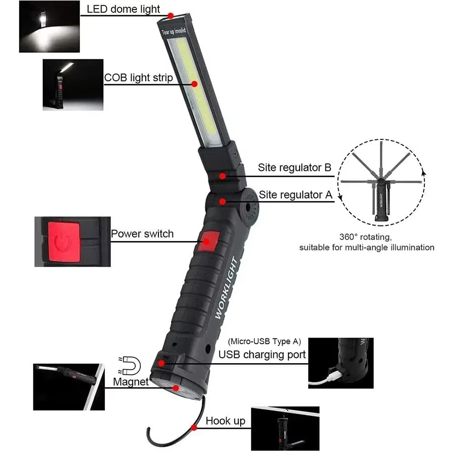 Tragbare LED-Taschenlampe mit  – Outdoor Lighting Fixtures Bewertung und Preis
