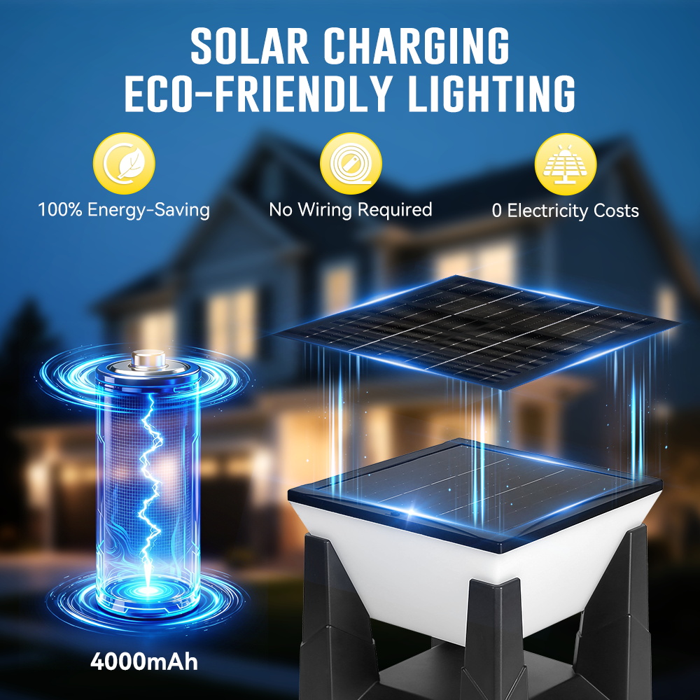 3-Farbige Solar-Pfostenleuchte – Outdoor Yard Lighting Fixtures Bewertung und Preis