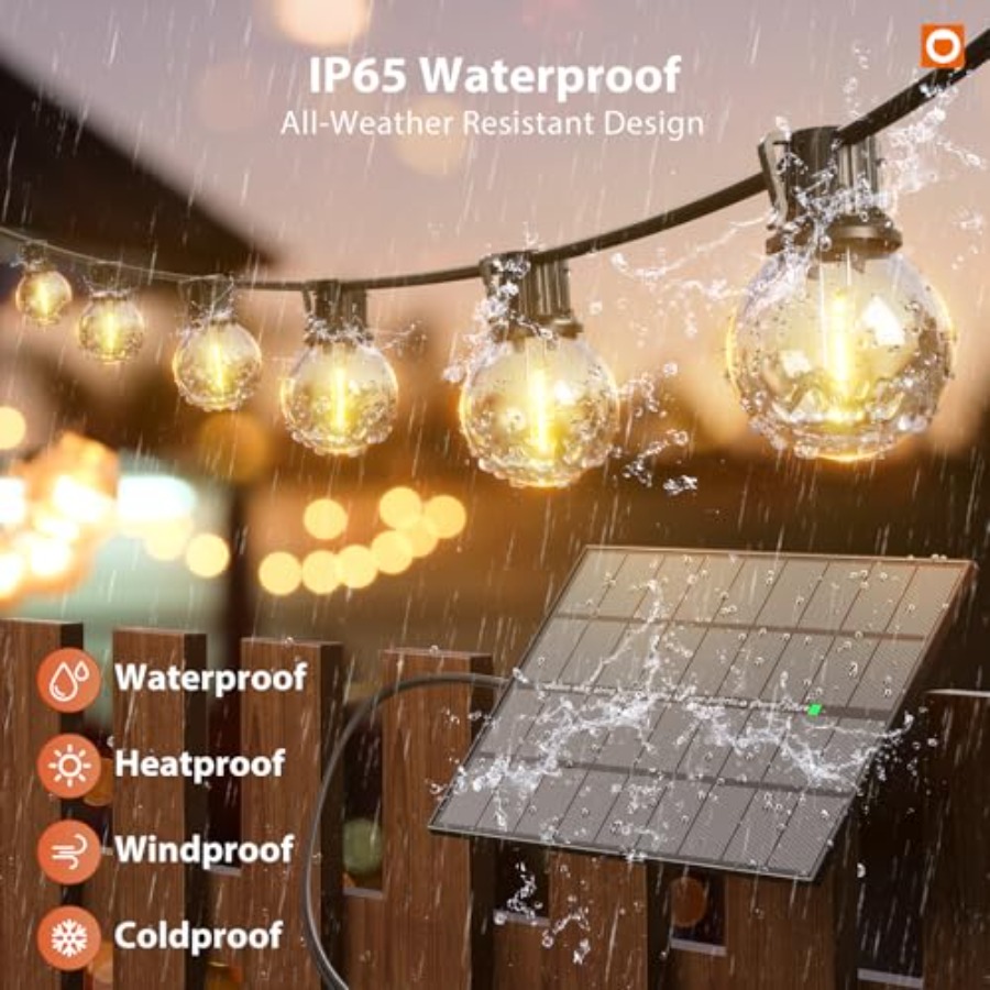 198 Fuß lange Solar-Lichterket – Outdoor Lighting Install Bewertung und Preis