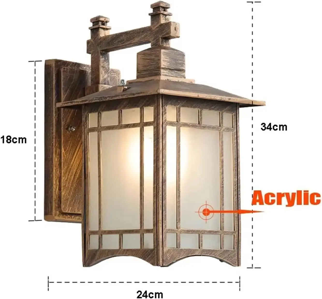Wandleuchte, wasserdicht, mode – Outdoor Lighting Bronze Bewertung und Preis