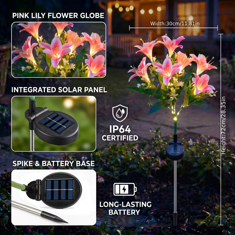 Solar-Lilienblumen-Rasenleucht – Landscape Spike Light Bewertung und Preis