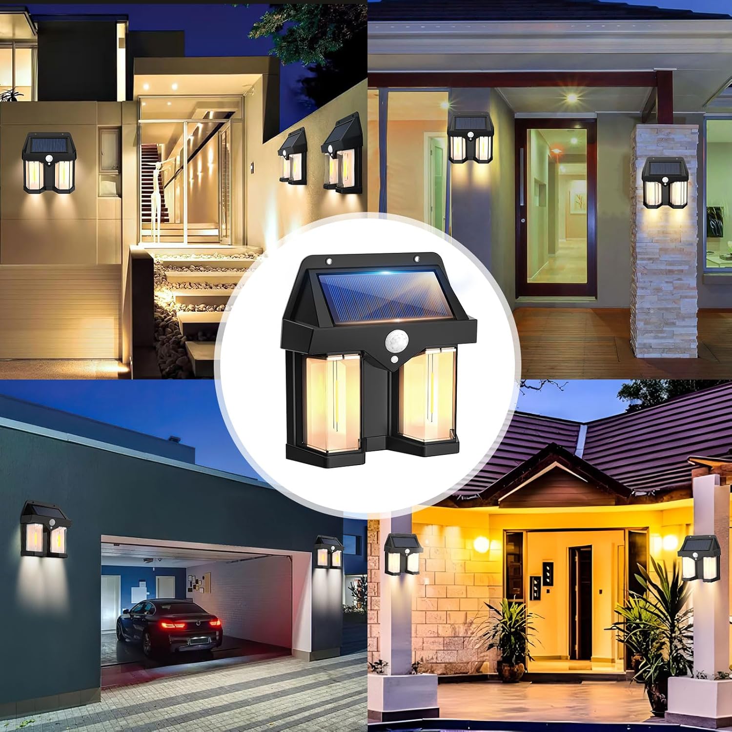 Solarbetriebene Wandleuchte im – Outdoor Lighting No Wiring Bewertung und Preis