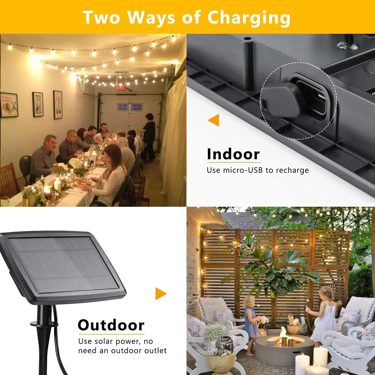 100/50/25ft Solar-LED-Lichterk – Outdoor Lighting Ideas For Party Bewertung und Preis