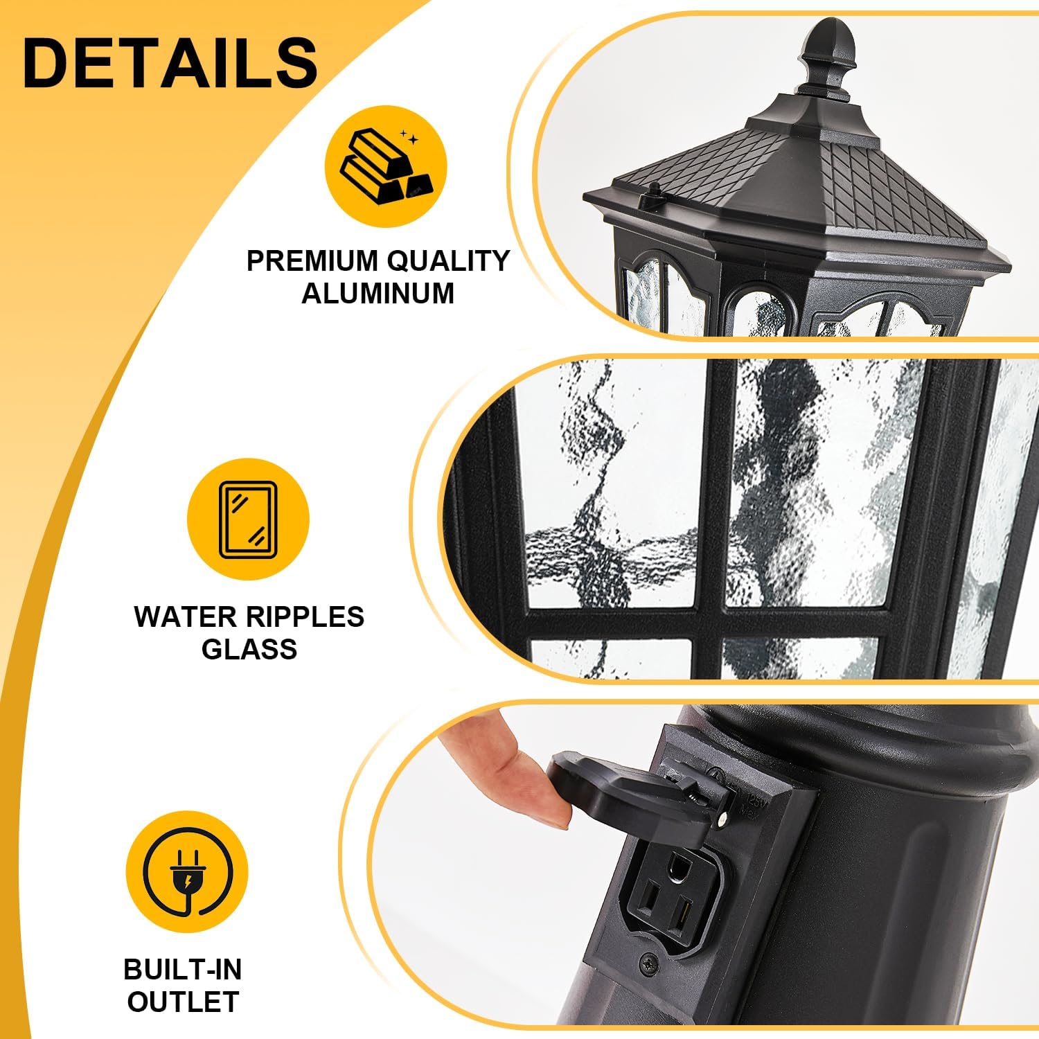 Wasserdichte Außen-Pfahlleucht – Outdoor Yard Lighting Fixtures Bewertung und Preis