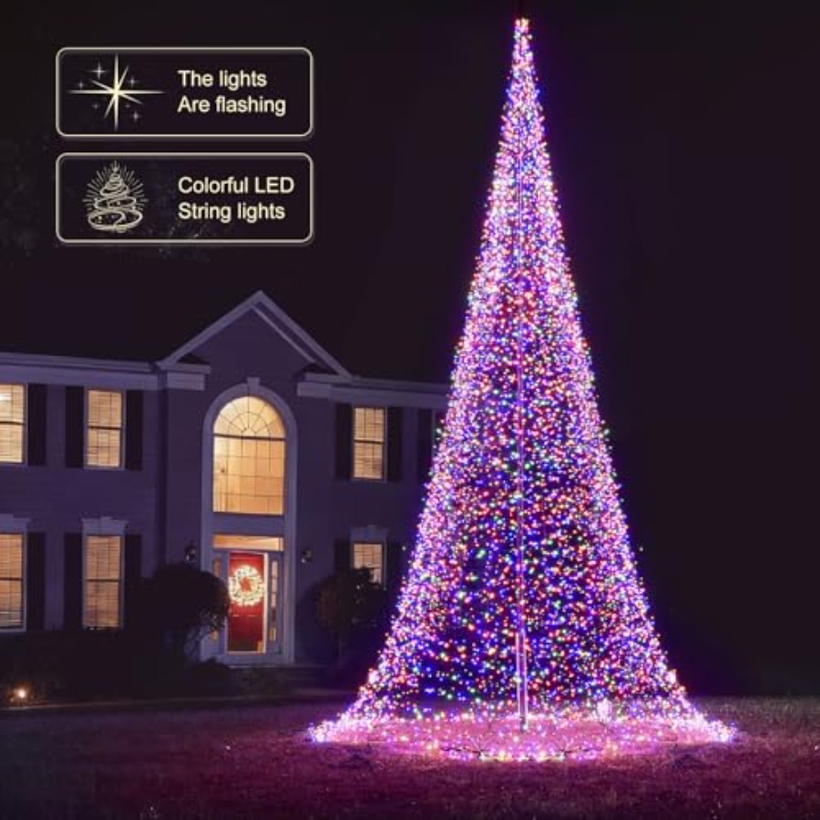 Outdoor-Fahnenmast mit LED-Wei – Outdoor Lighting Install Bewertung und Preis