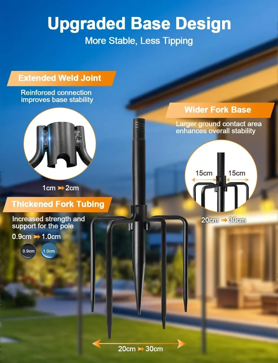4er-Pack Lichterkettenstangen  – Outdoor Lighting Pole Bewertung und Preis