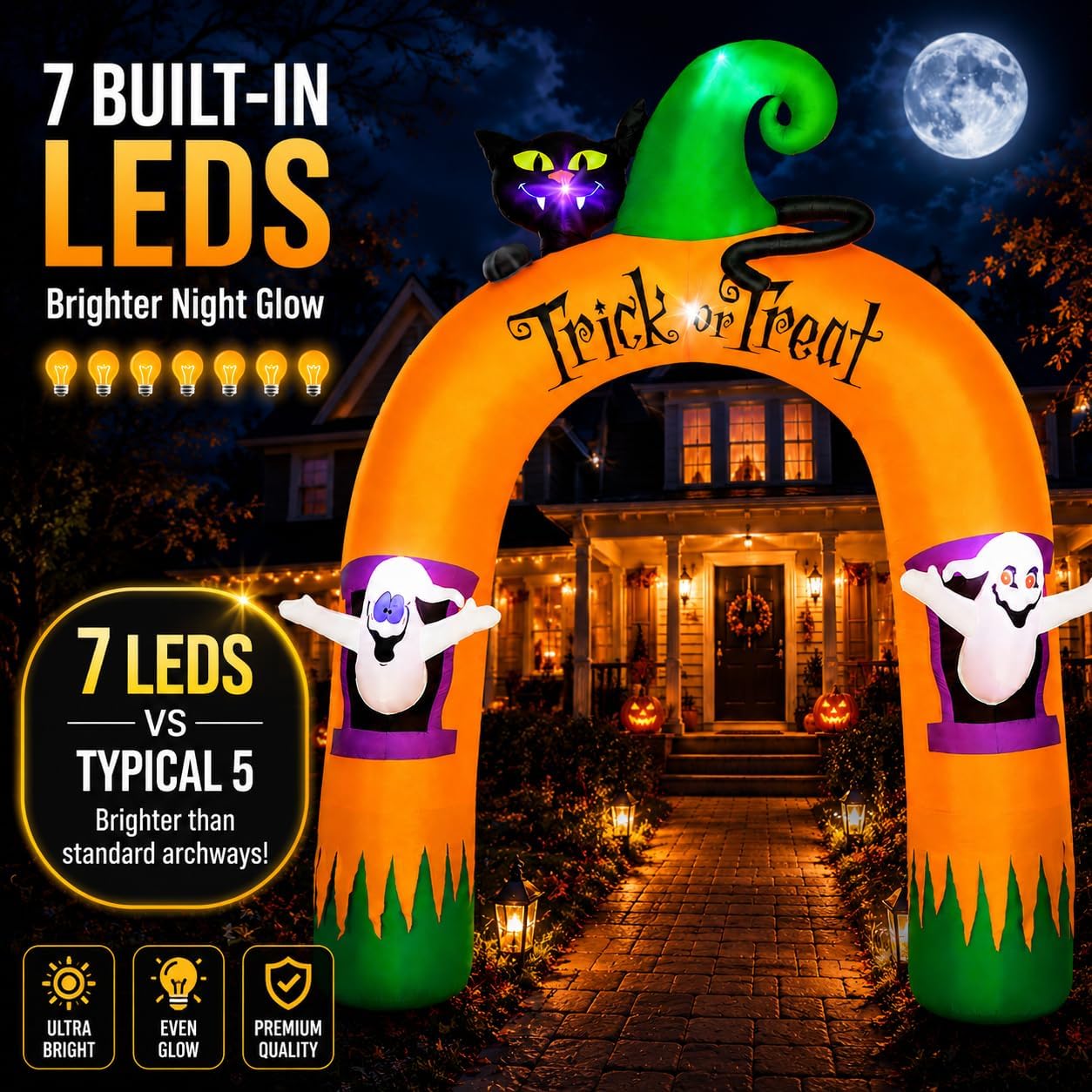 Halloween-Aufblasbarer Torboge – Outdoor Lighting Halloween Bewertung und Preis