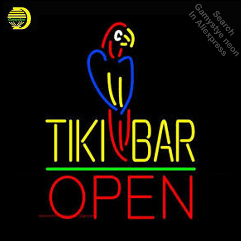 Tiki Bar mit Parrot Open NEON  – Outdoor Lighting For Store Bewertung und Preis