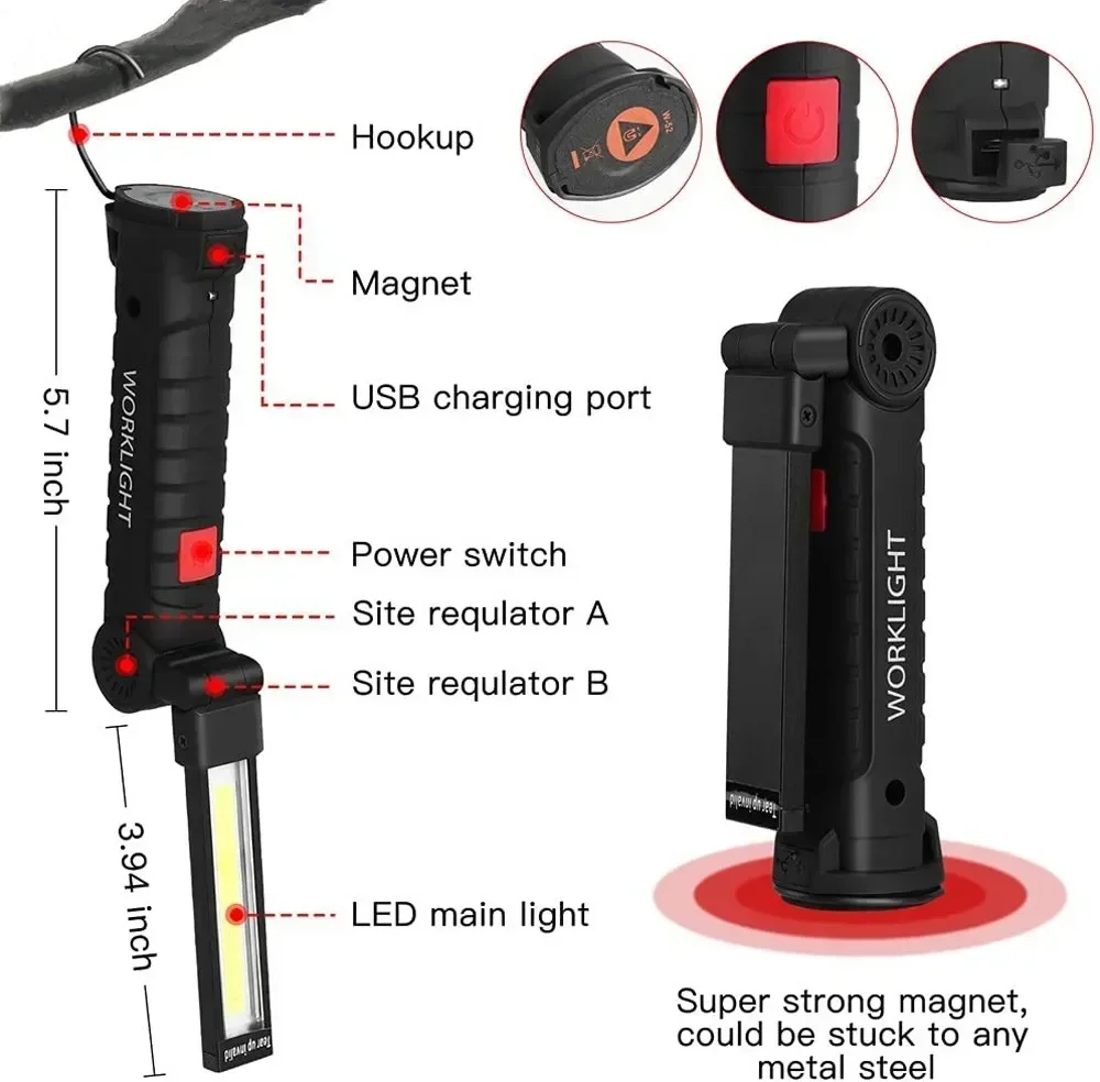 LED COB Taschenlampe USB wiede – Outdoor Lighting Fixtures Bewertung und Preis
