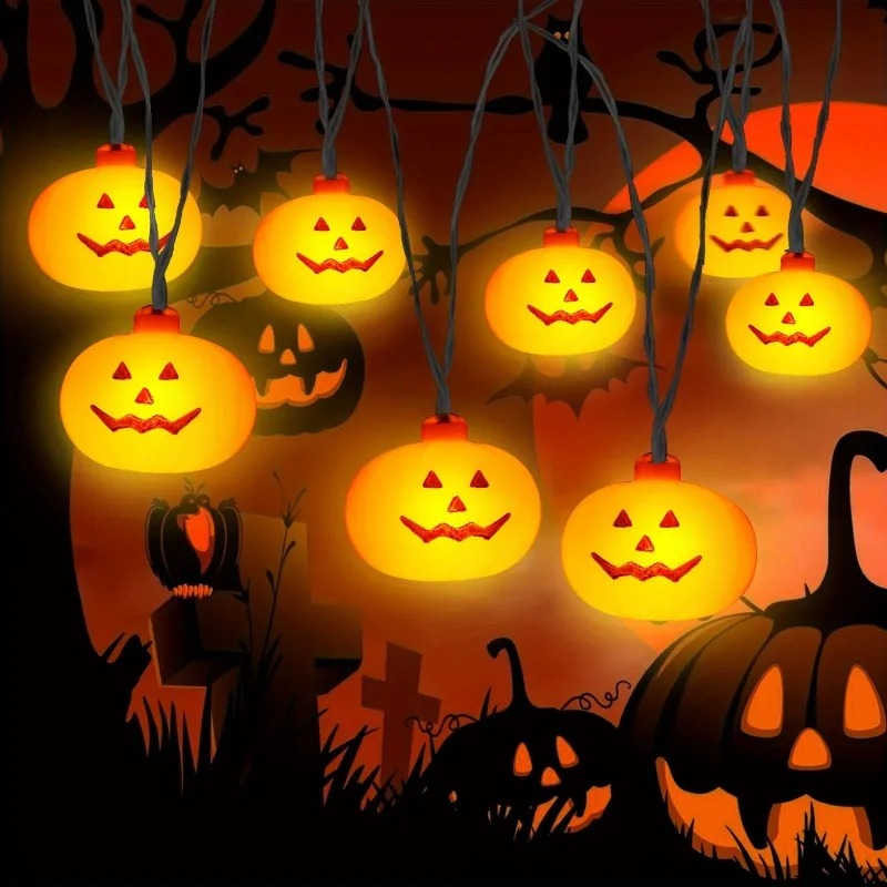 Kürbis-Halloween-Lichterkette  – Outdoor Lighting Halloween Bewertung und Preis