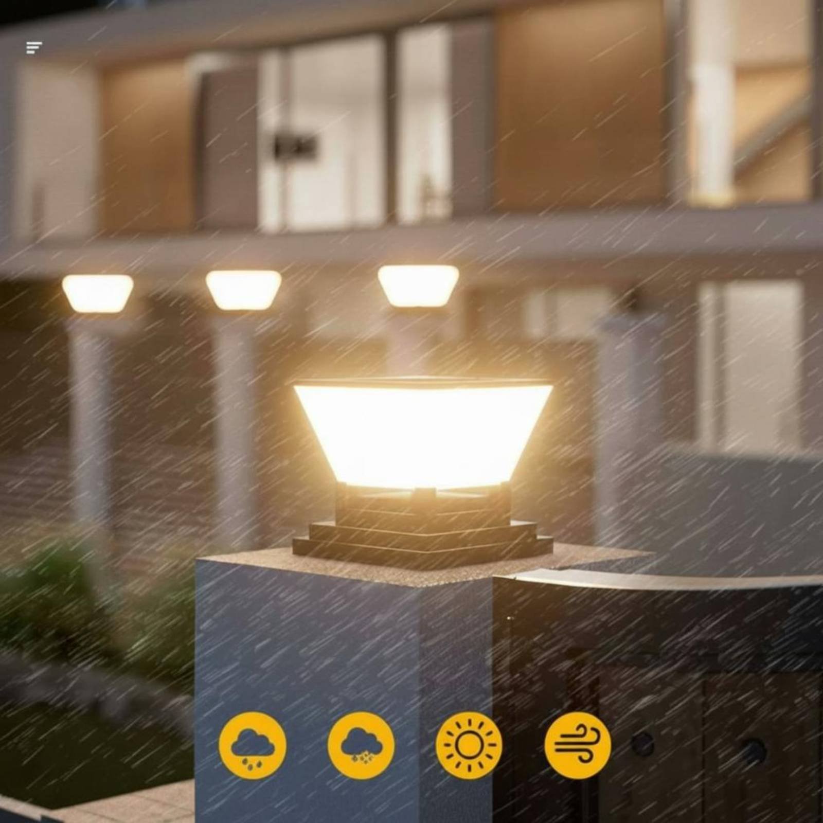 Solar-Pfostenleuchte, wasserab – Outdoor Lighting Install Bewertung und Preis