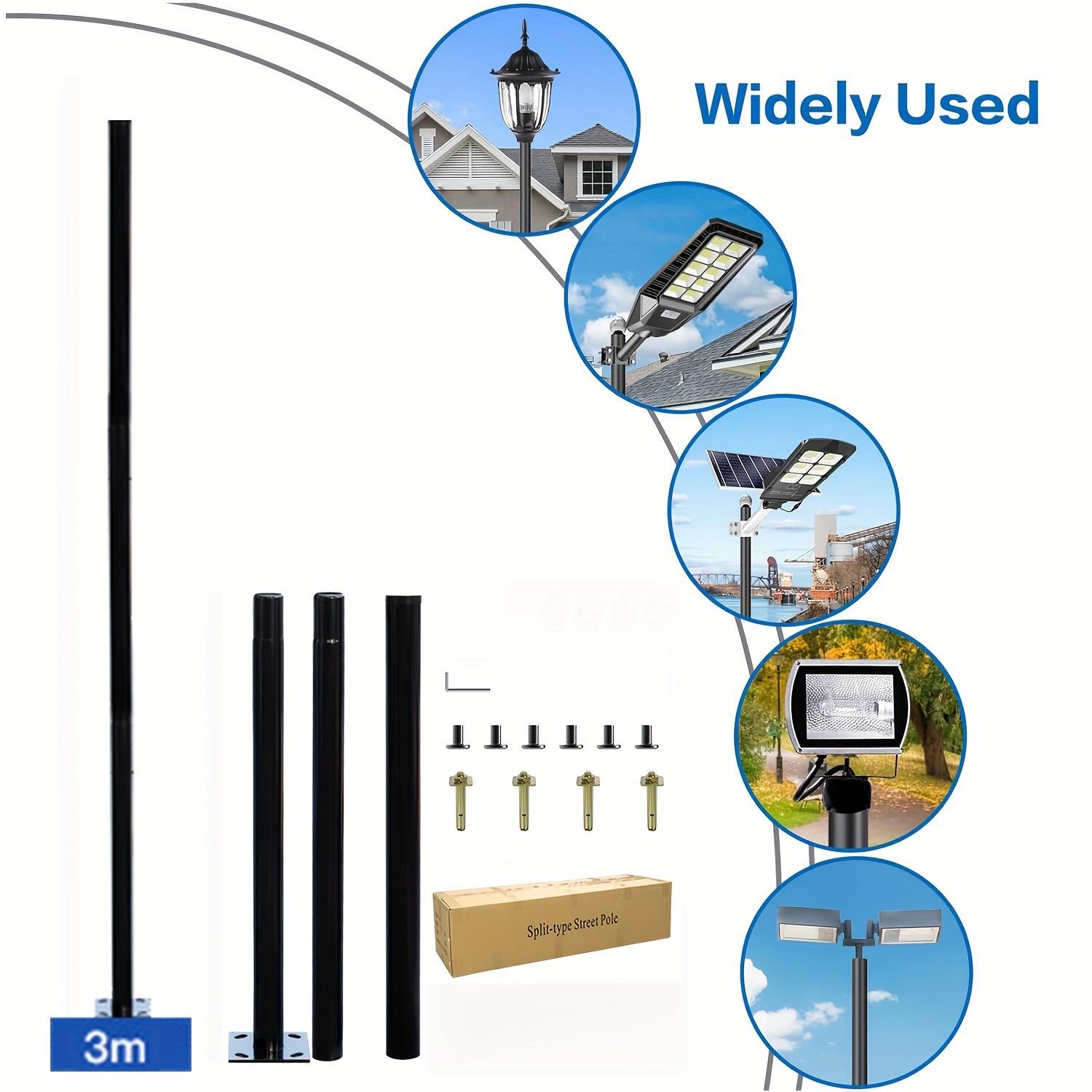 3m Solar Außenbeleuchtungsturm – Outdoor Lighting Pole Bewertung und Preis